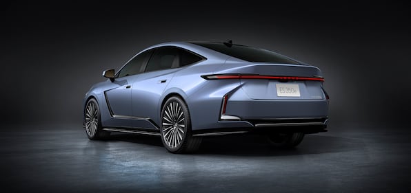 Lexus unveiled a radically restyled eighth-generation ES sedan for the 2026 model year on April 23, 2025, at the Shanghai auto show, adding a full-electric model to the lineup.